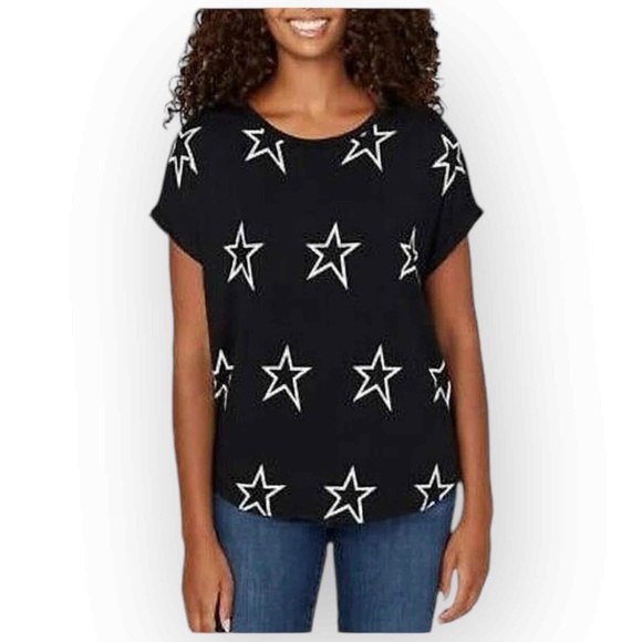 NWT Buffalo David Bitton Women’s Ultra Soft Relaxed Fit “Superstar” Tee Large - Picture 1 of 6